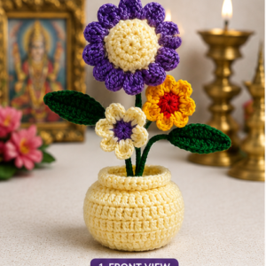 handmade crochet flower pot