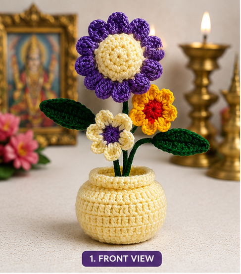 handmade crochet flower pot handmade crochet flower pot