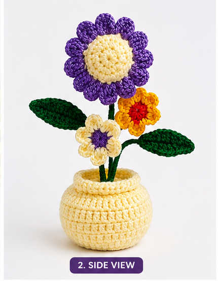 handmade crochet flower pot handmade crochet flower pot