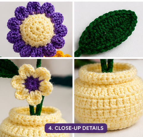 handmade crochet flower pot handmade crochet flower pot