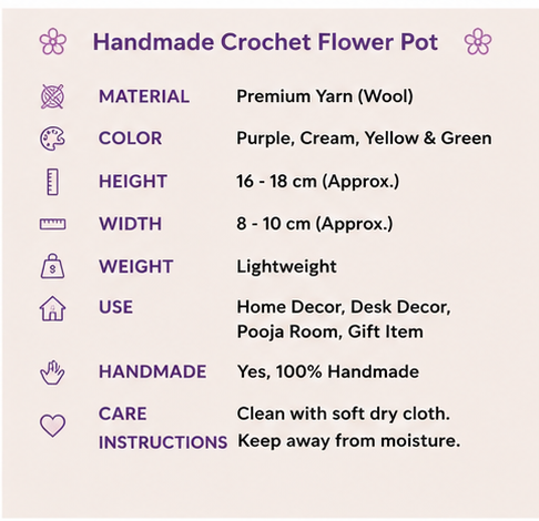 handmade crochet flower pot handmade crochet flower pot