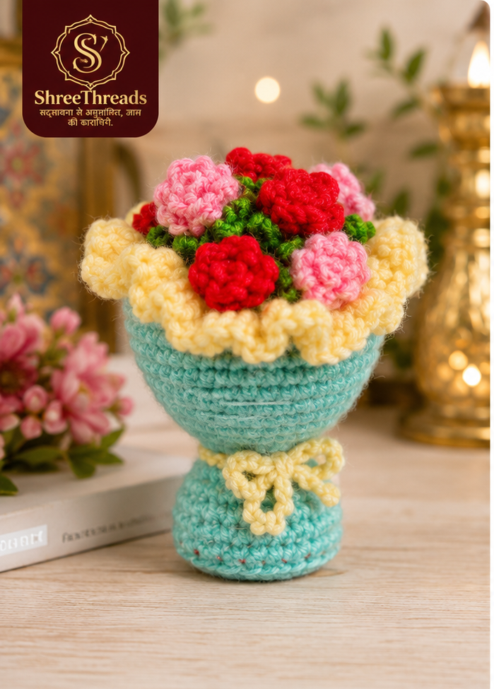 handmade crochet flower bouquet pot handmade crochet flower bouquet pot