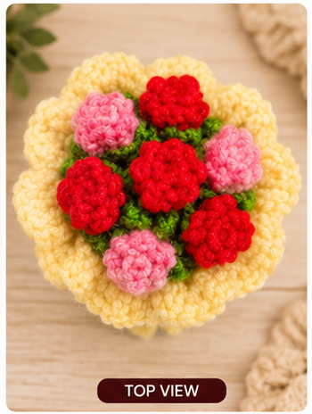 handmade crochet flower bouquet pot handmade crochet flower bouquet pot
