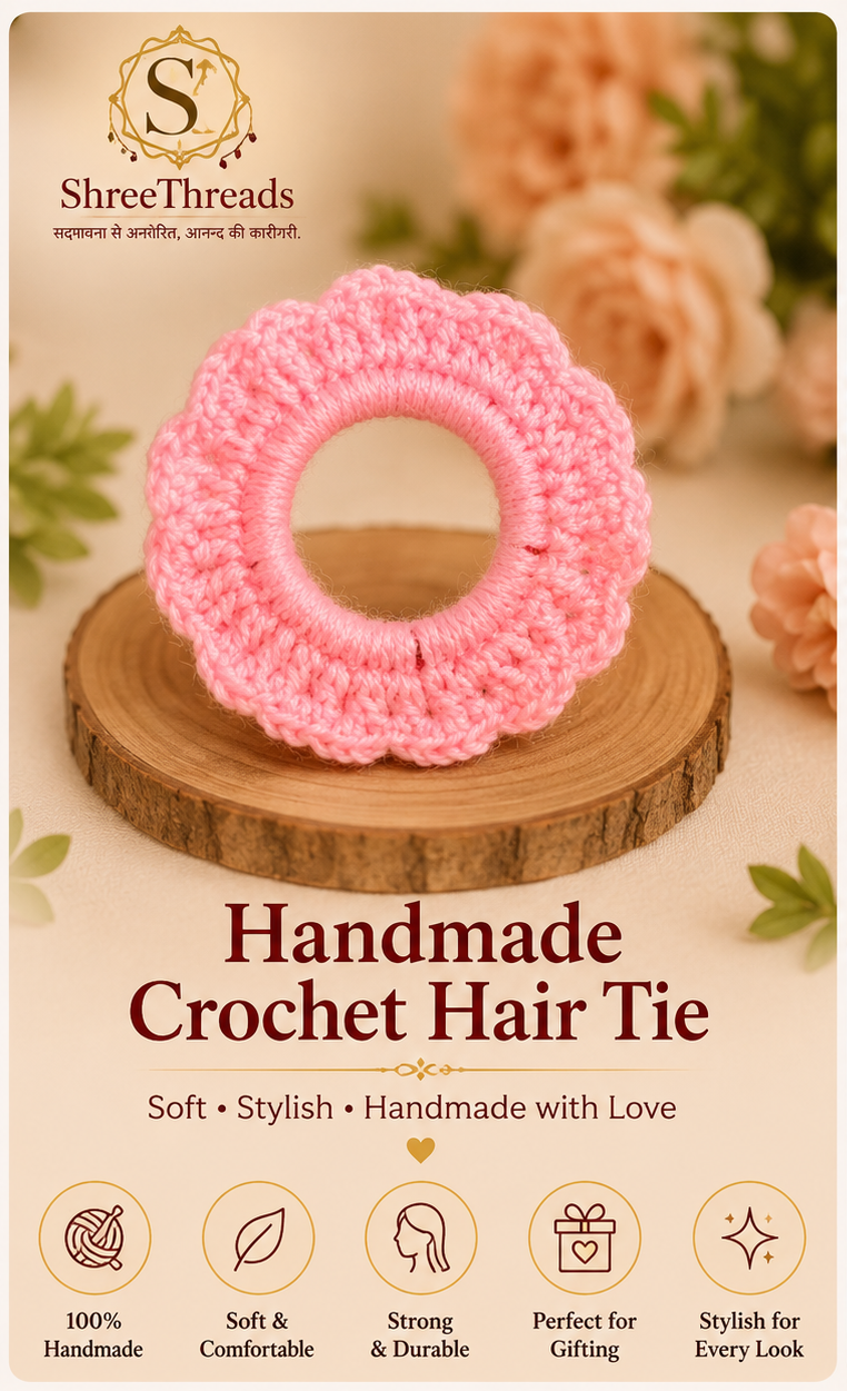 handmade crochet hair tie – set of 2 handmade crochet hair tie – set of 2