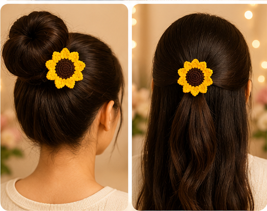 crochet sunflower hair tie crochet sunflower hair tie