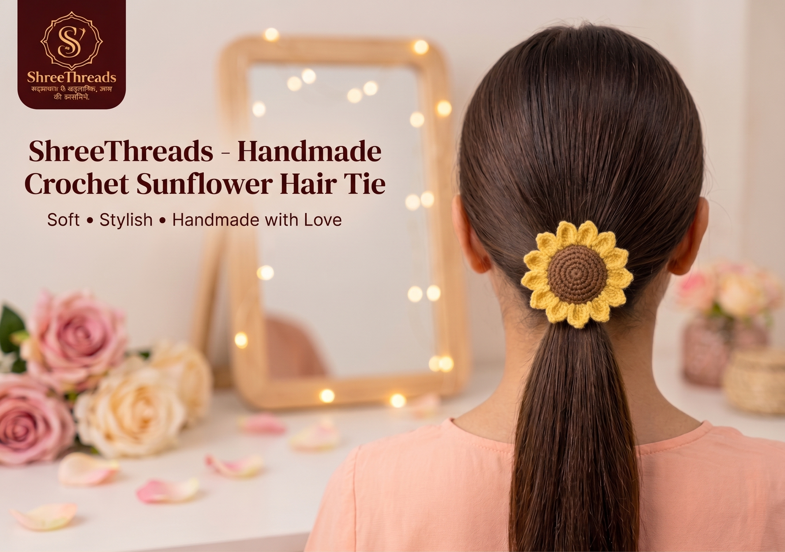crochet sunflower hair tie crochet sunflower hair tie