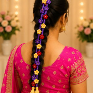 handmade floral braid hair accessory
