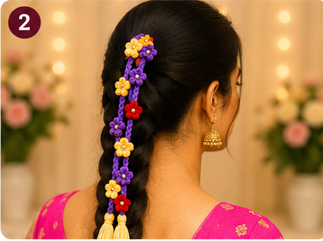 handmade floral braid hair accessory handmade floral braid hair accessory