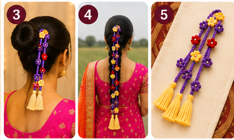 handmade floral braid hair accessory handmade floral braid hair accessory