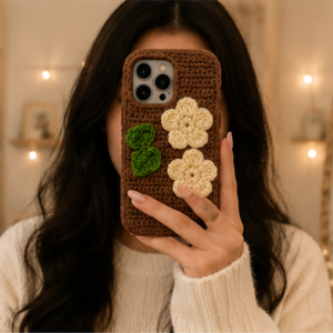 Home crochet floral phone cover