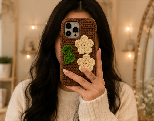 crochet floral phone cover crochet floral phone cover