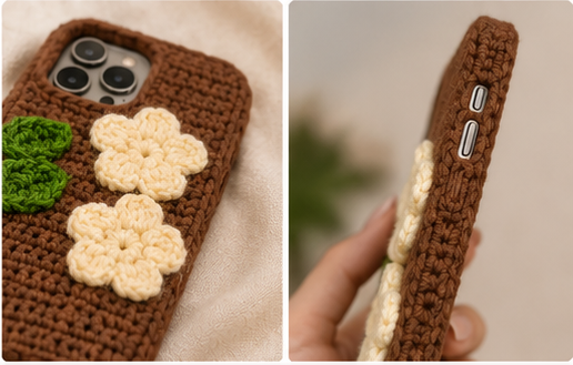 crochet floral phone cover crochet floral phone cover